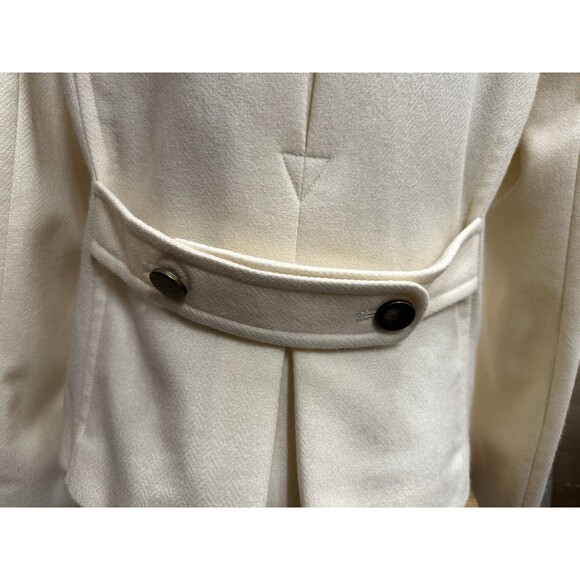 J. CREW women size 8 beige jacket double breasted waist wool ooat - Picture 5 of 16